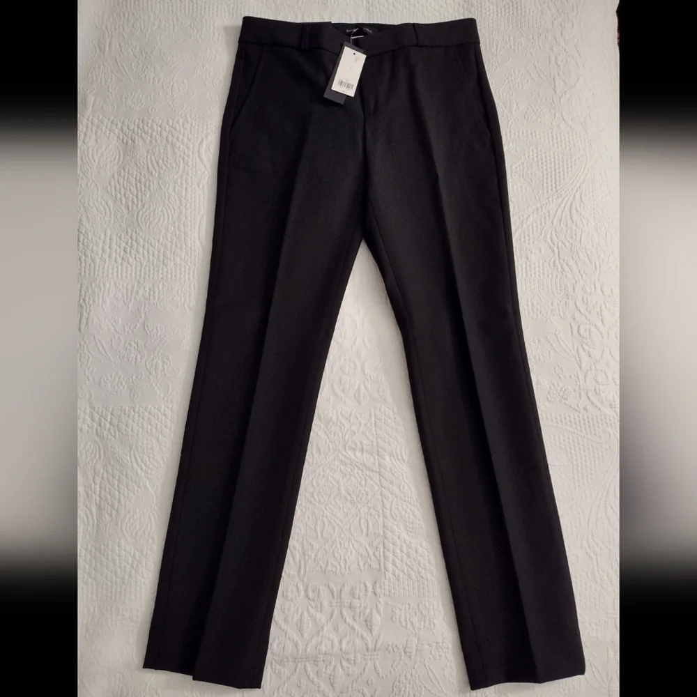 Banana Republic Black Ryan Dress Pants Classic Straight-Leg - Size 2 - NWT - Picture 2 of 11